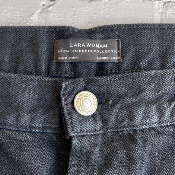 ZARA | Fringe hem crop jeans in black - Picture 6 of 13